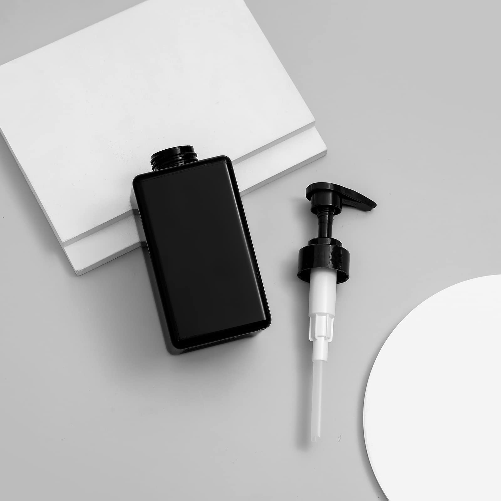 15 Oz Hand Soap Dispenser, Plastic Pump Bottles Refillable Empty Lotion Dispenser Liquid Container For Bathroom Kitchen College